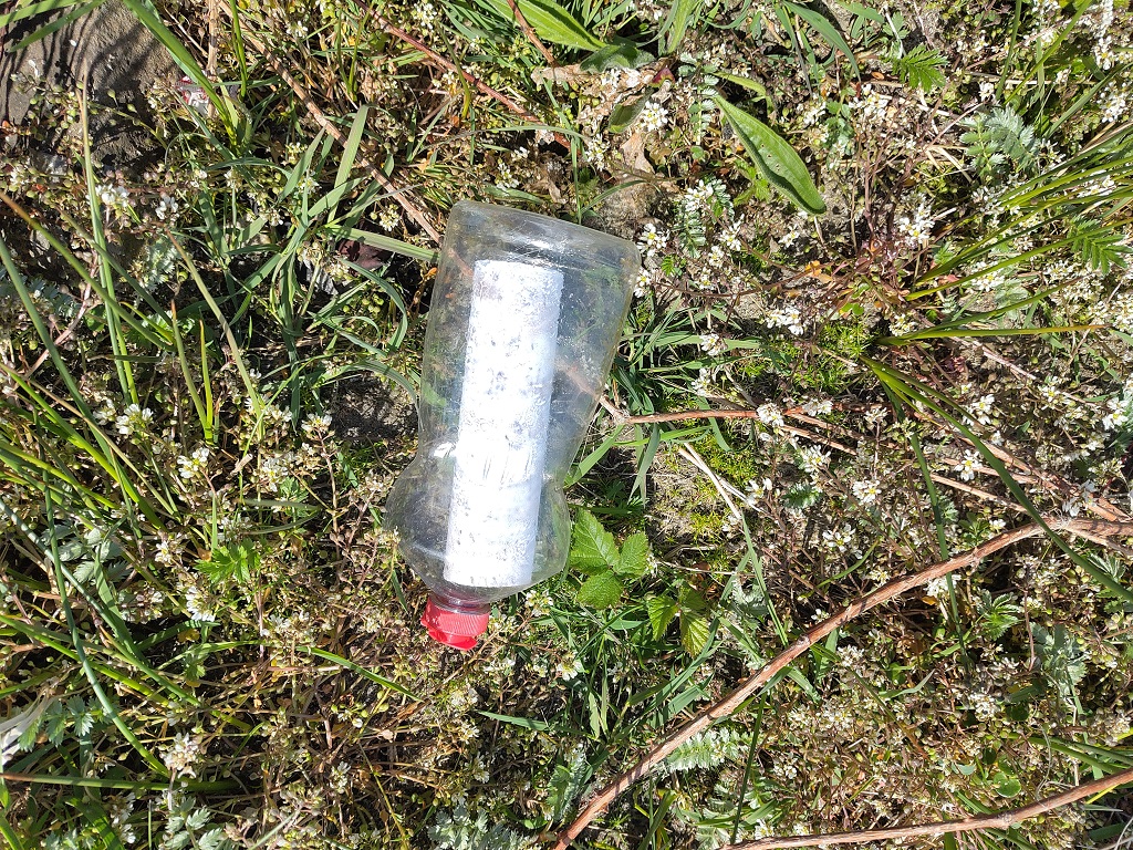 a message in a plastic bottle
